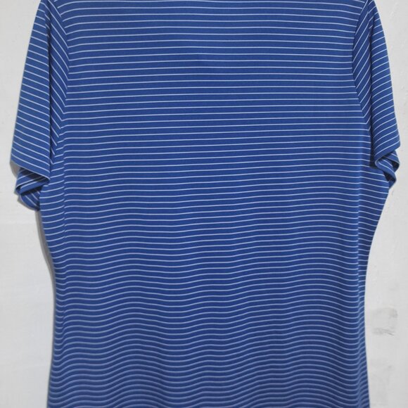 Nike Golf Polo Shirt womens XL Blue Stripe Collared Tour Performance Dri Fit - Picture 7 of 9